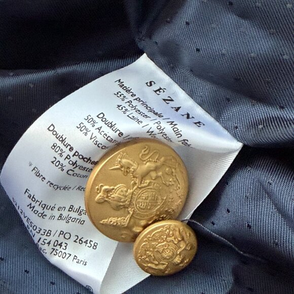 Sezane Michele Jacket Navy - Picture 8 of 8